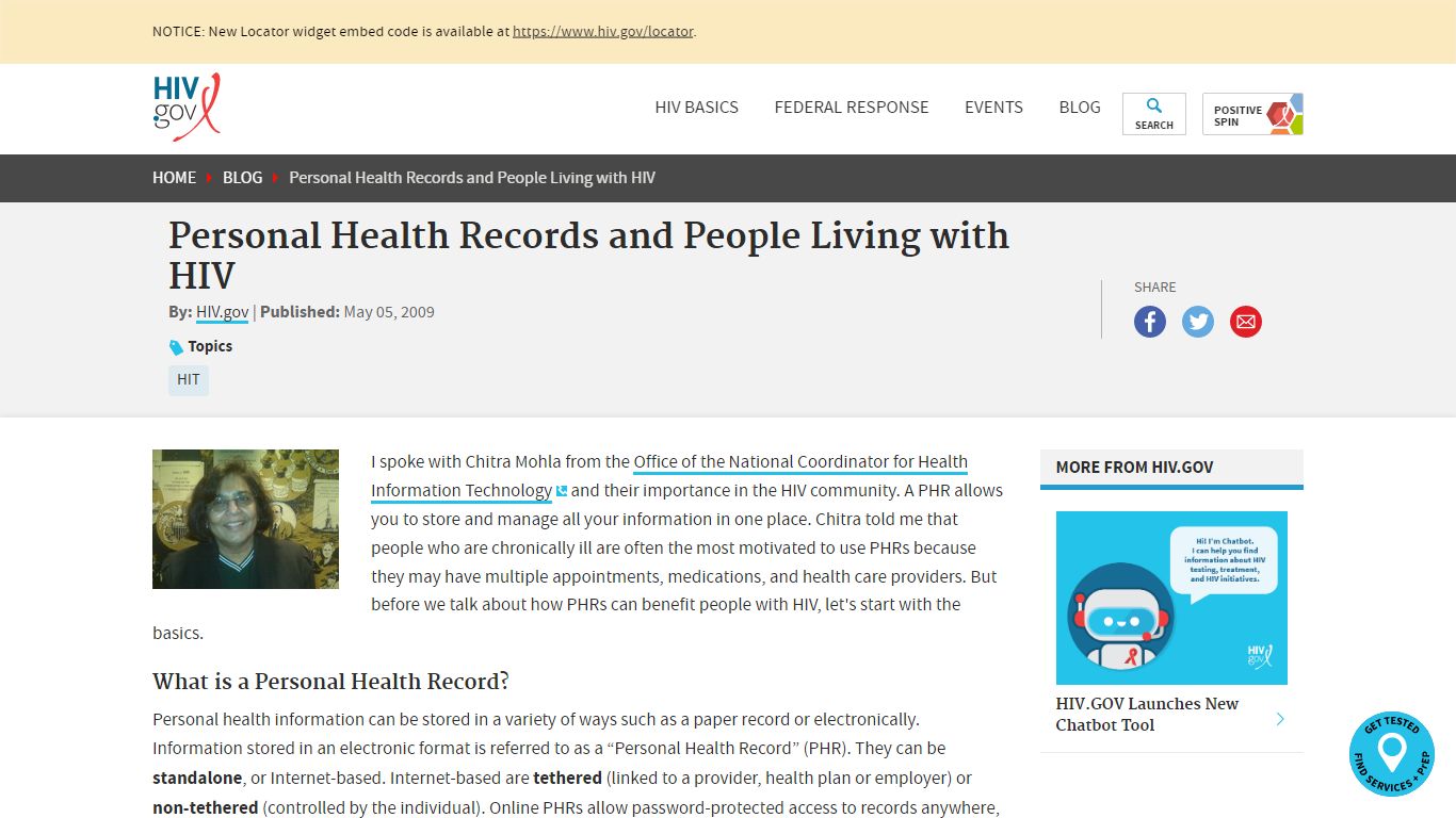 Personal Health Records and People Living with HIV